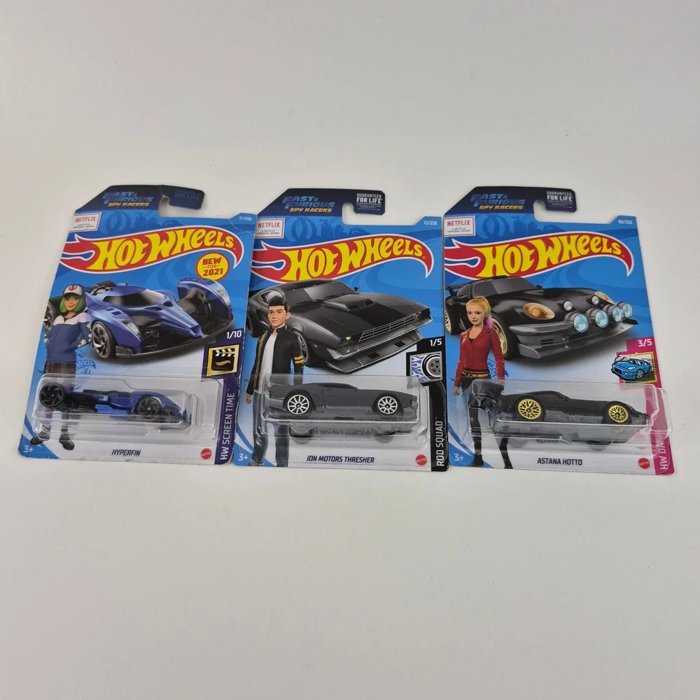 Hot Wheels Fast & Furious Spy Racers Lot Hyperfin Thresher Astana Hotto 3 Cars